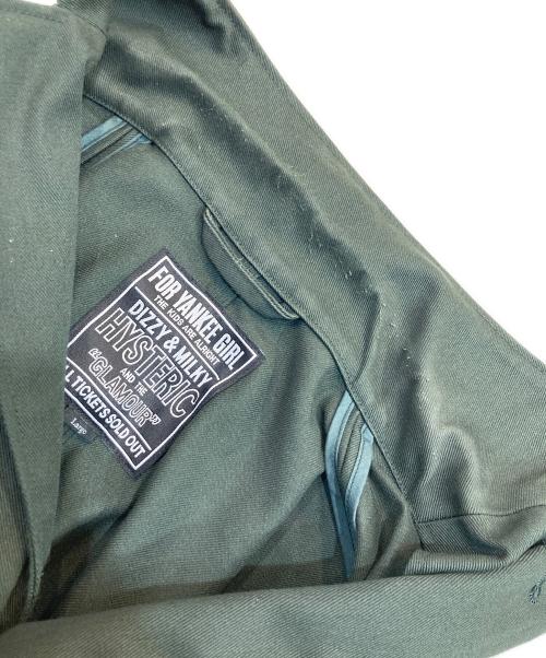 Hysteric Glamour（ヒステリックグラマー）Hysteric Glamour (ヒステリックグラマー) HYS COLLEGEカバーオールジャケット グリーン サイズ:Lの古着・服飾アイテム