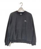 stussyステューシー）の古着「Stock Logo crew sweat」｜ブラック