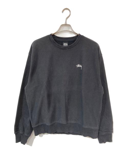 stussy（ステューシー）stussy (ステューシー) Stock Logo crew sweat ブラック サイズ:Lの古着・服飾アイテム