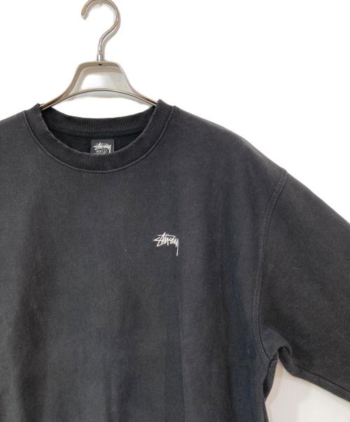 stussy（ステューシー）stussy (ステューシー) Stock Logo crew sweat ブラック サイズ:Lの古着・服飾アイテム