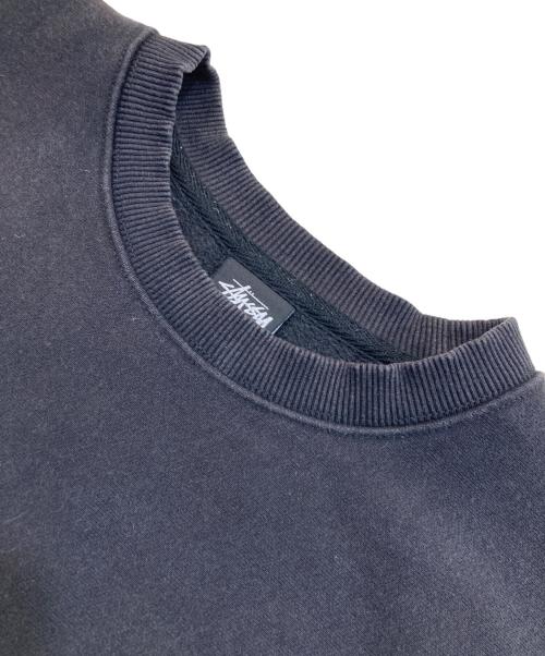 stussy（ステューシー）stussy (ステューシー) Stock Logo crew sweat ブラック サイズ:Lの古着・服飾アイテム