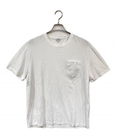 中古・古着通販】LOEWE (ロエベ) アナグラム刺繍Tシャツ ホワイト