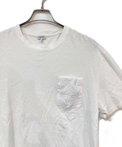LOEWE（ロエベ）LOEWE (ロエベ) アナグラム刺繍Tシャツ ホワイト サイズ:Mの古着・服飾アイテム