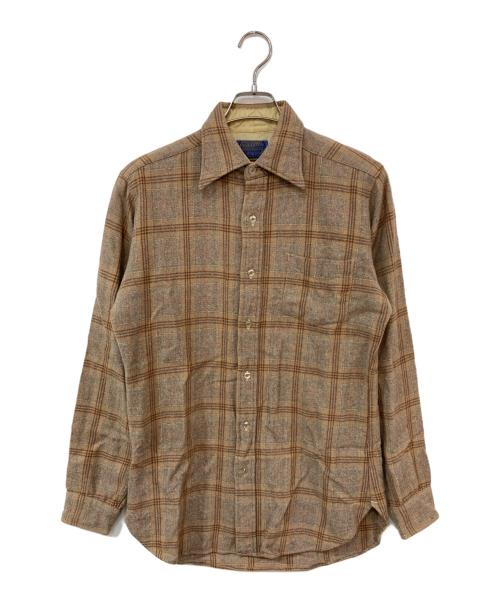 PENDLETON（ペンドルトン）PENDLETON (ペンドルトン) 70’s チェックシャツ ベージュ サイズ:Mの古着・服飾アイテム
