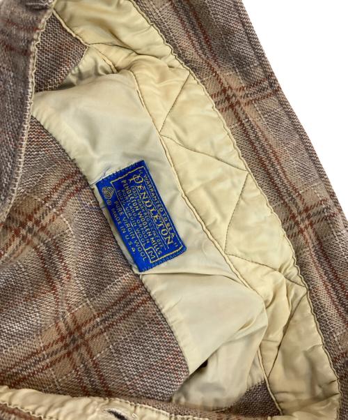 PENDLETON（ペンドルトン）PENDLETON (ペンドルトン) 70’s チェックシャツ ベージュ サイズ:Mの古着・服飾アイテム