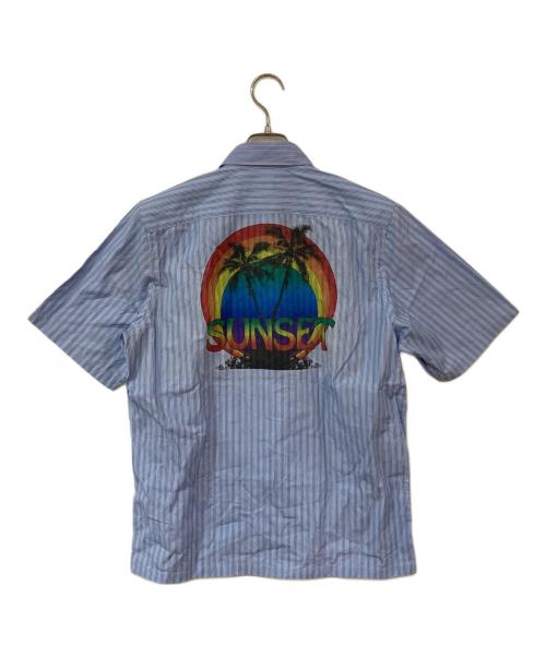 COMME des GARCONS JUNYA WATANABE MAN（コム デ ギャルソン ジュンヤ ワタナベ マン）COMME des GARCONS JUNYA WATANABE MAN (コム デ ギャルソン ジュンヤ ワタナベ マン) ストライプSUNSETシャツ ブルー サイズ:Lの古着・服飾アイテム