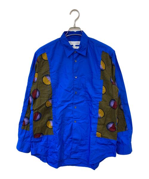COMME des GARCONS SHIRT（コムデギャルソンシャツ）COMME des GARCONS SHIRT (コムデギャルソンシャツ) デザインシャツ ブルー サイズ:Mの古着・服飾アイテム