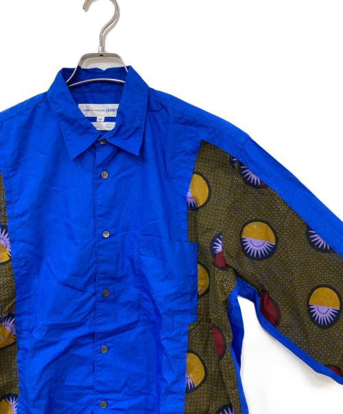 COMME des GARCONS SHIRT（コムデギャルソンシャツ）COMME des GARCONS SHIRT (コムデギャルソンシャツ) デザインシャツ ブルー サイズ:Mの古着・服飾アイテム