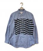 COMME des GARCONS SHIRTコムデギャルソンシャツ）の古着「オーバーサイズデザインシャツ」｜ブルー
