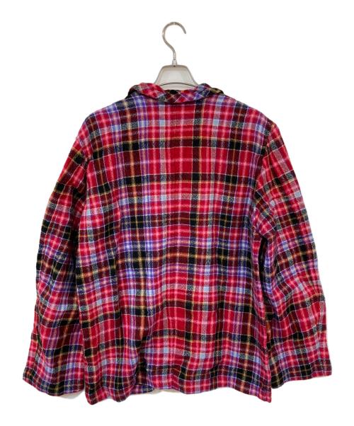 COMME des GARCONS（コムデギャルソン）COMME des GARCONS (コムデギャルソン) ウールチェックシャツジャケット レッド サイズ:SIZE Lの古着・服飾アイテム