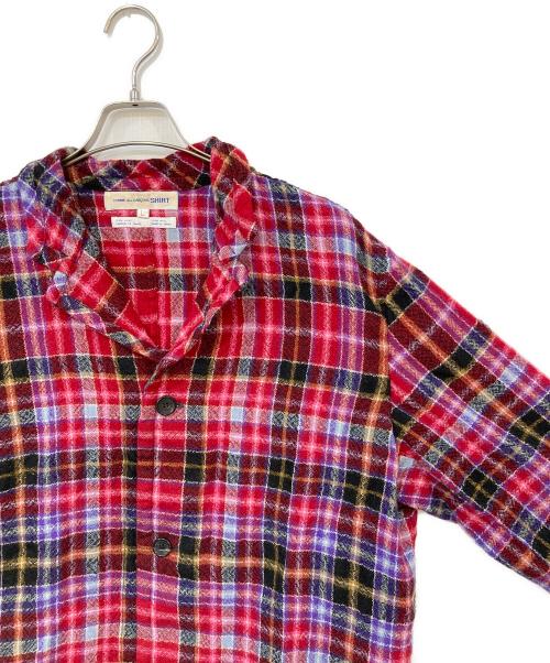 COMME des GARCONS（コムデギャルソン）COMME des GARCONS (コムデギャルソン) ウールチェックシャツジャケット レッド サイズ:SIZE Lの古着・服飾アイテム