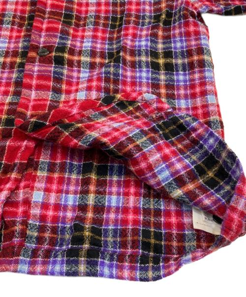 COMME des GARCONS（コムデギャルソン）COMME des GARCONS (コムデギャルソン) ウールチェックシャツジャケット レッド サイズ:SIZE Lの古着・服飾アイテム