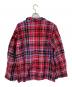 COMME des GARCONS (コムデギャルソン) ウールチェックシャツジャケット レッド サイズ:SIZE L：18000円