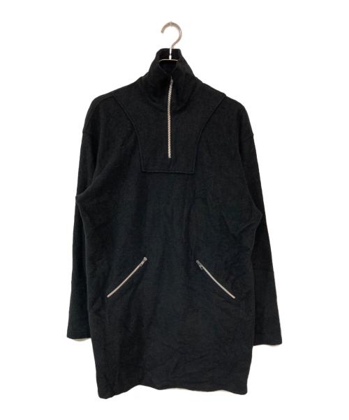 YOHJI YAMAMOTO（ヨウジヤマモト）YOHJI YAMAMOTO (ヨウジヤマモト) ハーフジップシャツ ブラック サイズ:SIZE Mの古着・服飾アイテム