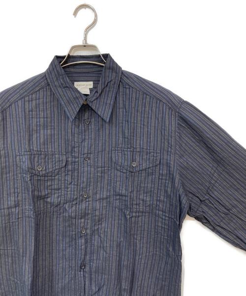 DRIES VAN NOTEN（ドリスヴァンノッテン）DRIES VAN NOTEN (ドリスヴァンノッテン) 長袖ストライプシャツ ネイビー サイズ:50の古着・服飾アイテム