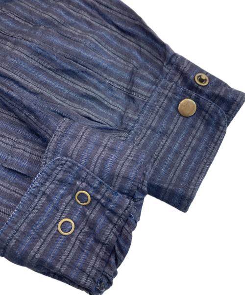 DRIES VAN NOTEN（ドリスヴァンノッテン）DRIES VAN NOTEN (ドリスヴァンノッテン) 長袖ストライプシャツ ネイビー サイズ:50の古着・服飾アイテム