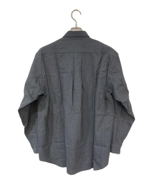 COMME des GARCONS SHIRT（コムデギャルソンシャツ）COMME des GARCONS SHIRT (コムデギャルソンシャツ) ウールストライプシャツ グレー サイズ:SIZE Mの古着・服飾アイテム