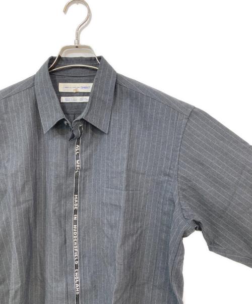 COMME des GARCONS SHIRT（コムデギャルソンシャツ）COMME des GARCONS SHIRT (コムデギャルソンシャツ) ウールストライプシャツ グレー サイズ:SIZE Mの古着・服飾アイテム