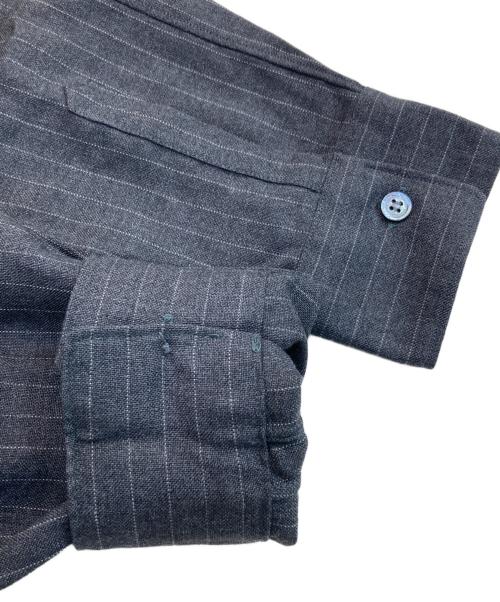 COMME des GARCONS SHIRT（コムデギャルソンシャツ）COMME des GARCONS SHIRT (コムデギャルソンシャツ) ウールストライプシャツ グレー サイズ:SIZE Mの古着・服飾アイテム