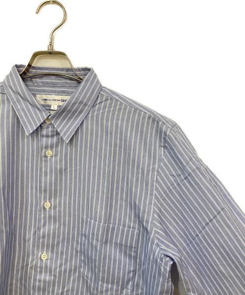 COMME des GARCONS SHIRT（コムデギャルソンシャツ）COMME des GARCONS SHIRT (コムデギャルソンシャツ) ストライプシャツ スカイブルー サイズ:SIZE Lの古着・服飾アイテム