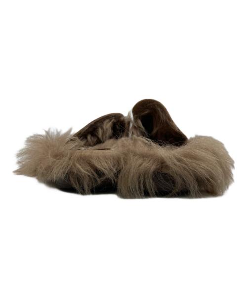 GUCCI（グッチ）GUCCI (グッチ) プリンスタウンホースビット ファー サンダル ベージュ サイズ:SIZE 7の古着・服飾アイテム