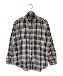POLO RALPH LAUREN（ポロ・ラルフローレン）の古着「90S  LOWELL SPORTS LINEN・RAMIE BLEND SHIRTS」｜ネイビー