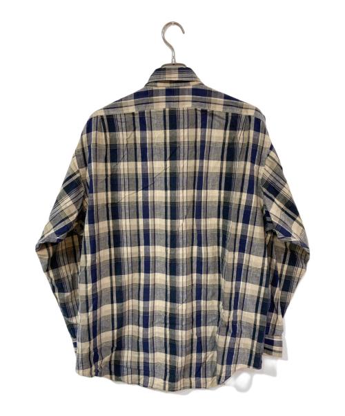 POLO RALPH LAUREN（ポロ・ラルフローレン）POLO RALPH LAUREN (ポロ・ラルフローレン) 90S  LOWELL SPORTS LINEN・RAMIE BLEND SHIRTS ネイビー サイズ:Lの古着・服飾アイテム