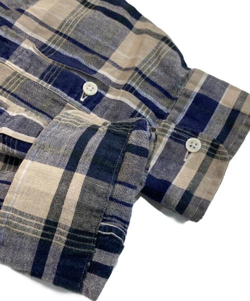 POLO RALPH LAUREN（ポロ・ラルフローレン）POLO RALPH LAUREN (ポロ・ラルフローレン) 90S  LOWELL SPORTS LINEN・RAMIE BLEND SHIRTS ネイビー サイズ:Lの古着・服飾アイテム