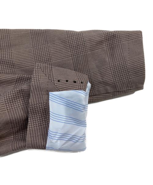 PIOMBO（ピオンボ）PIOMBO (ピオンボ) チェックテーラードジャケット ブラウン サイズ:SIZE 54の古着・服飾アイテム