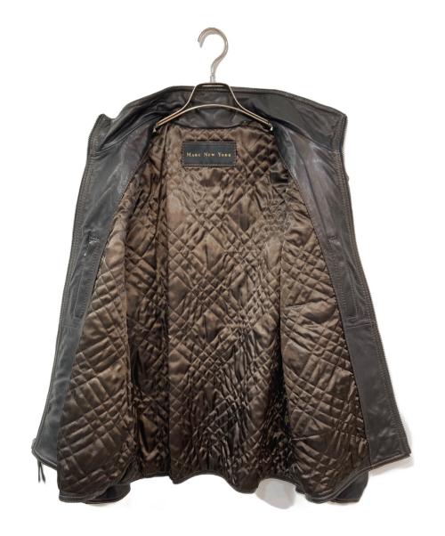 MARC NEW YORK（マークニューヨーク）marc new york (マークニューヨーク) レザージャケット ダークブラウン サイズ:Lの古着・服飾アイテム