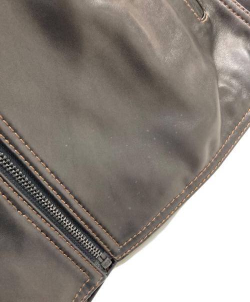MARC NEW YORK（マークニューヨーク）marc new york (マークニューヨーク) レザージャケット ダークブラウン サイズ:Lの古着・服飾アイテム