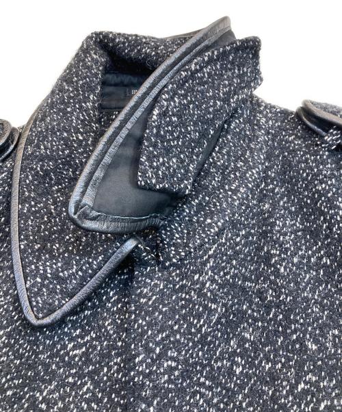 Yohji Yamamoto pour homme（ヨウジヤマモト プールオム）Yohji Yamamoto pour homme (ヨウジヤマモト プールオム) ツイードステンカラーコート ブラック サイズ:4の古着・服飾アイテム