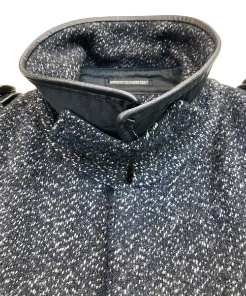 Yohji Yamamoto pour homme（ヨウジヤマモト プールオム）Yohji Yamamoto pour homme (ヨウジヤマモト プールオム) ツイードステンカラーコート ブラック サイズ:4の古着・服飾アイテム