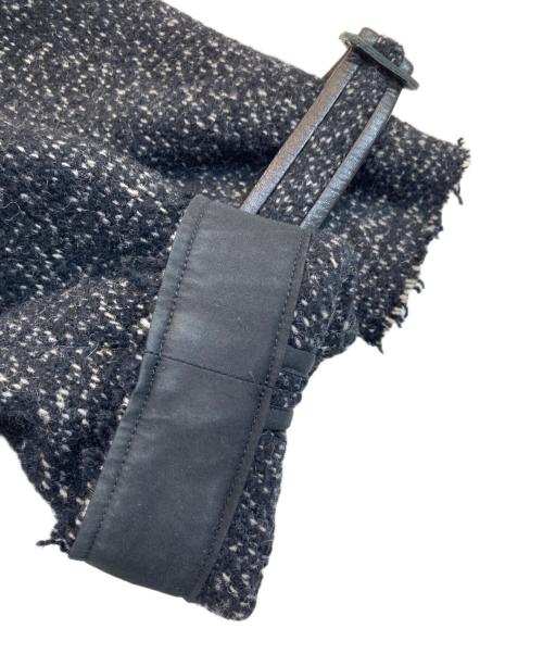 Yohji Yamamoto pour homme（ヨウジヤマモト プールオム）Yohji Yamamoto pour homme (ヨウジヤマモト プールオム) ツイードステンカラーコート ブラック サイズ:4の古着・服飾アイテム