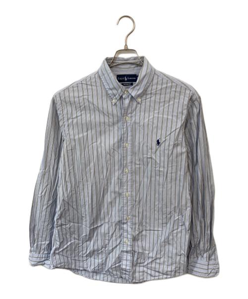 RALPH LAUREN（ラルフローレン）RALPH LAUREN (ラルフローレン) ストライプシャツ スカイブルー サイズ:SIZE Lの古着・服飾アイテム