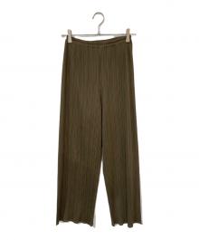 PLEATS PLEASE（プリーツプリーズ）の古着「プリーツパンツ」｜ベージュ