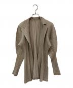 PLEATS PLEASEプリーツプリーズ）の古着「プリーツジャケット」｜ベージュ