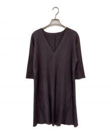 PLEATS PLEASE（プリーツプリーズ）の古着「プリーツワンピース」｜パープル