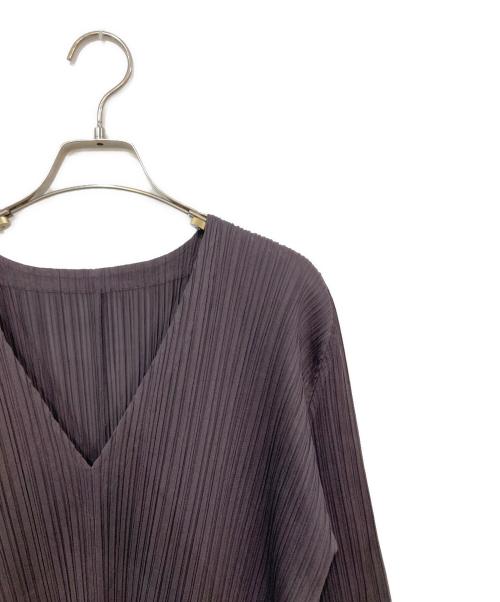 PLEATS PLEASE（プリーツプリーズ）PLEATS PLEASE (プリーツプリーズ) プリーツワンピース パープル サイズ:SIZE 3の古着・服飾アイテム