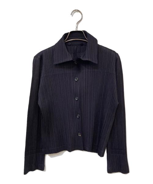 PLEATS PLEASE（プリーツプリーズ）PLEATS PLEASE (プリーツプリーズ) プリーツカーディガン パープル サイズ:SIZE 4の古着・服飾アイテム