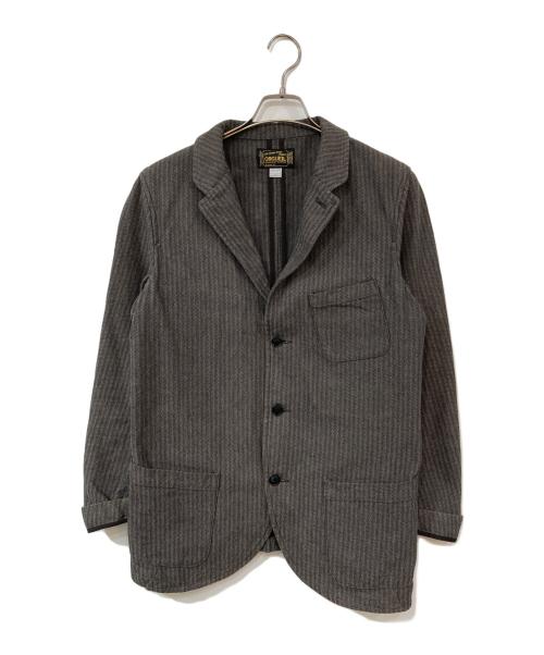ORGUEIL（オルゲイユ）ORGUEIL (オルゲイユ) クラシックヘリンボーンジャケット グレー サイズ:SIZE 38の古着・服飾アイテム