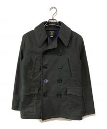 TOYS MCCOY（トイズマッコイ）の古着「U.S.NAVY PEACOAT COMAMERCIAL GROSGRAIN/U.S.ネイビーPコートコマーシャルグログラン」｜ブラック