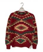 POLO COUNTRYポロカントリー）の古着「ネイティブ柄ニット」｜レッド
