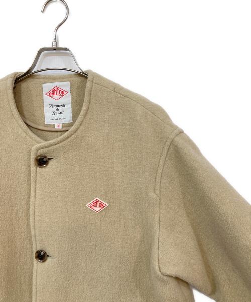 DANTON（ダントン）DANTON (ダントン) ノーカラーコート ベージュ サイズ:SIZE 36の古着・服飾アイテム