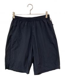 ATON（エイトン）の古着「TRAVEL NYLON WIDE EASY SHORTS/トラベルナイロンワイドイージーショーツ」｜ブラック