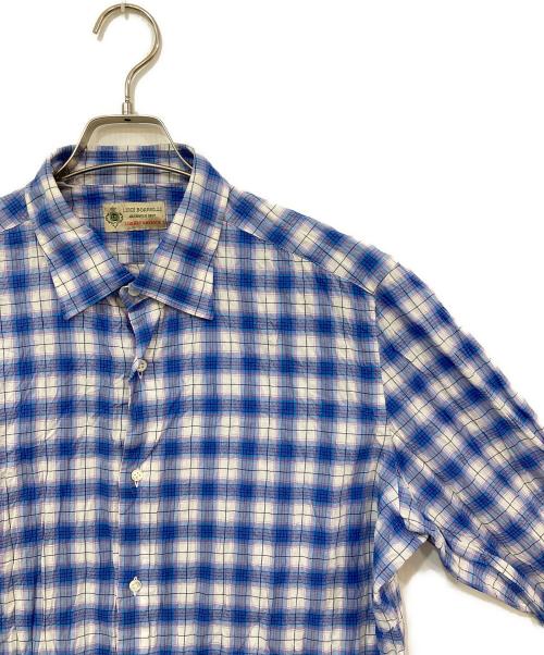 LUIGI BORRELLI（ルイジボレッリ）LUIGI BORRELLI (ルイジボレッリ) チェックシャツ ブルー サイズ:17の古着・服飾アイテム