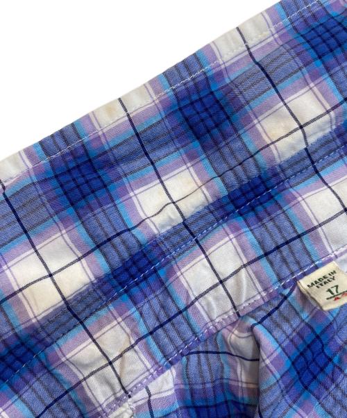 LUIGI BORRELLI（ルイジボレッリ）LUIGI BORRELLI (ルイジボレッリ) チェックシャツ ブルー サイズ:17の古着・服飾アイテム