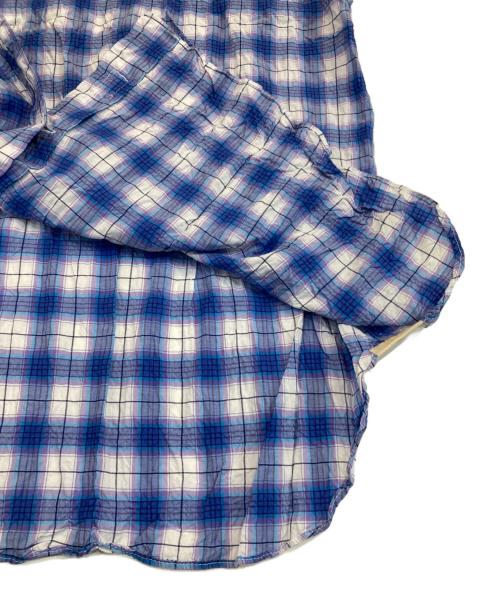 LUIGI BORRELLI（ルイジボレッリ）LUIGI BORRELLI (ルイジボレッリ) チェックシャツ ブルー サイズ:17の古着・服飾アイテム