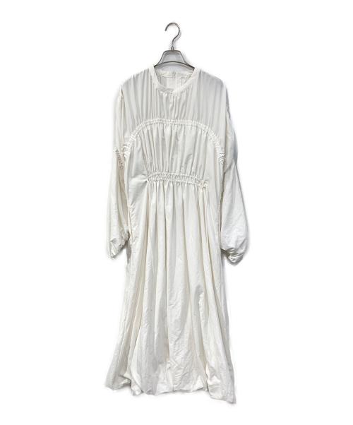 emmi（エミ）emmi (エミ) ギャザーディティールワンピース ホワイト サイズ:SIZE 1の古着・服飾アイテム