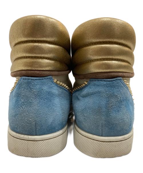 Christian Louboutin（クリスチャン・ルブタン）Christian Louboutin (クリスチャン・ルブタン) スタッズハイカットスニーカー アイボリー×ブルー サイズ:SIZE 40 1/2の古着・服飾アイテム